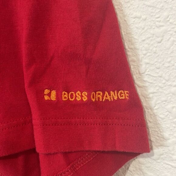 Hugo boss, boss orange, men’s | red V-neck t-shirt | Size XL. - Picture 6 of 9